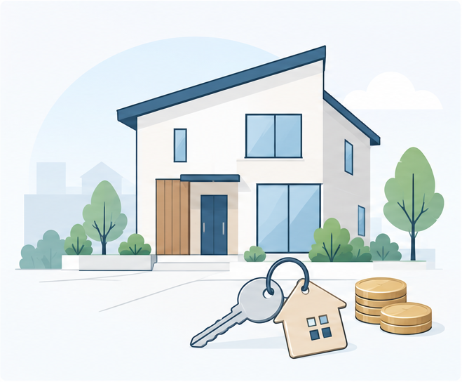 住宅売却・住み替え・住宅ローンなど住まいのお金のイラスト
